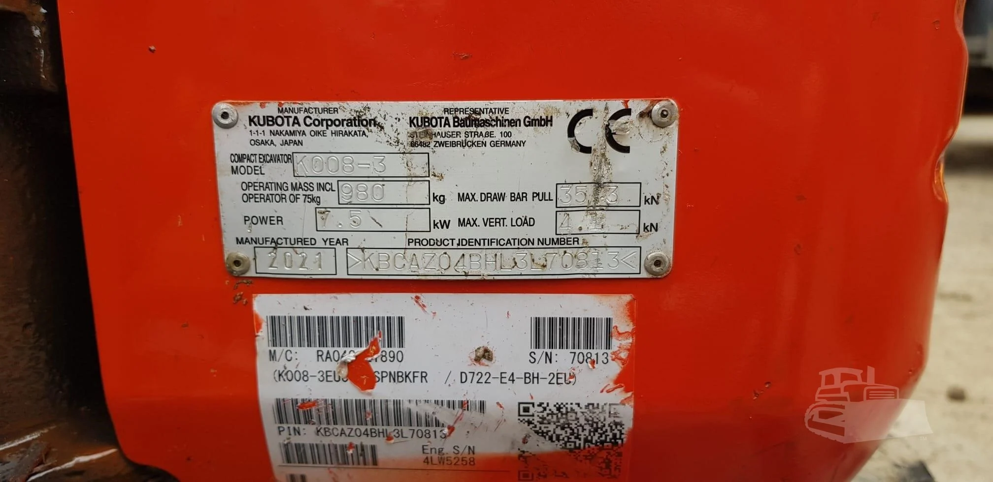 KUBOTA K008-3 + 3 GODETS – Image 5