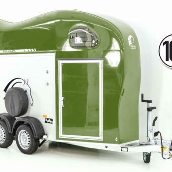 Remorque Cheval Liberté GOLD One pour 1,5 cheval | Châssis Pullman | Vert olive - neuve