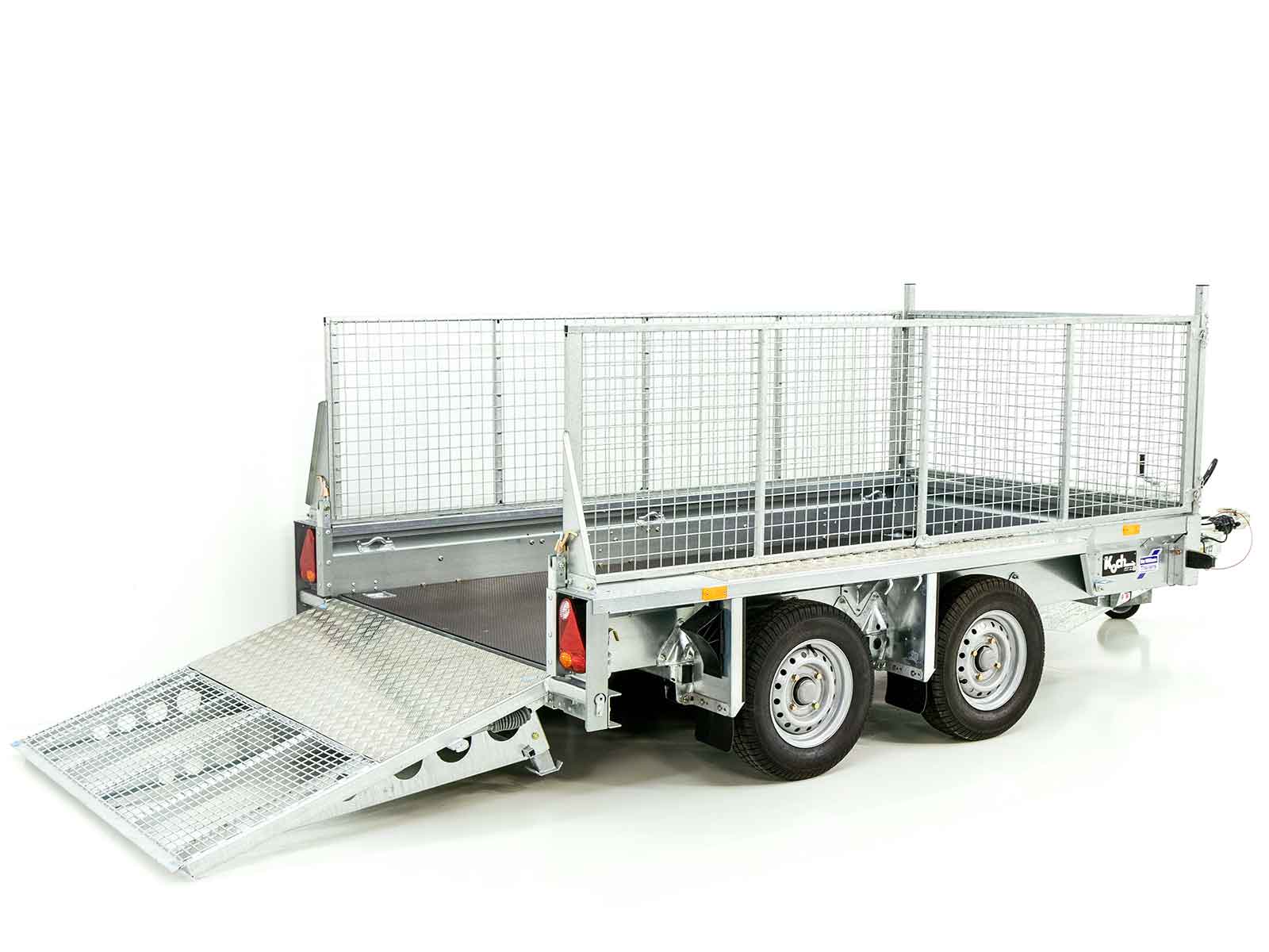 Remorque pour engins de chantier Ifor Williams GX105 157×303 2,7 t | Rampe de chargement | Grillage - Neuve – Image 3