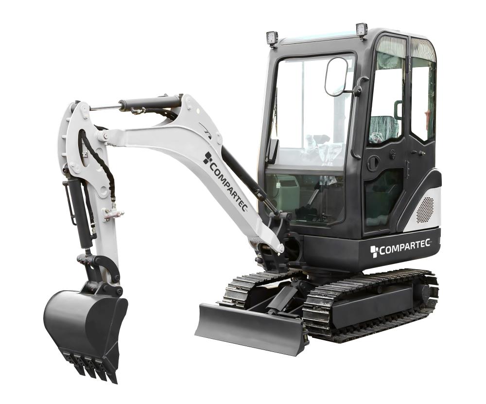 Mini-pelle « Bobmaster Premium » – diesel, 1 200 kg avec bras articulé et commande par joystick – neuve